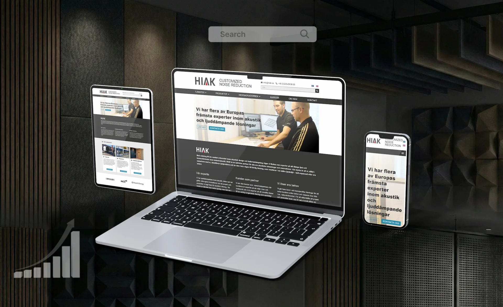 Portfolio - Hiak website mockup