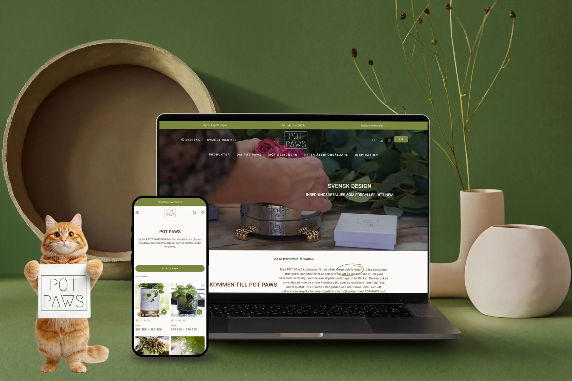 Portfolio - Pot Paws website